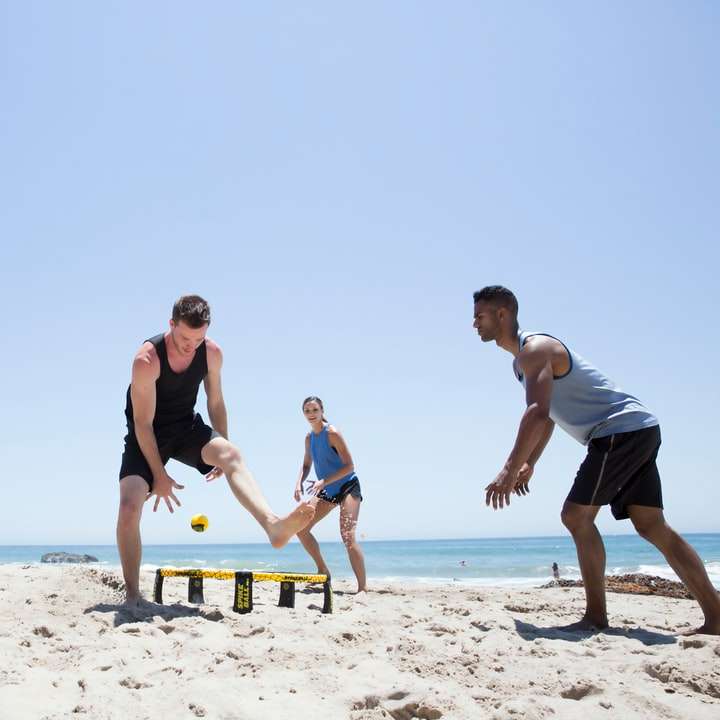 grupo de personas en la playa durante el día puzzle deslizante online