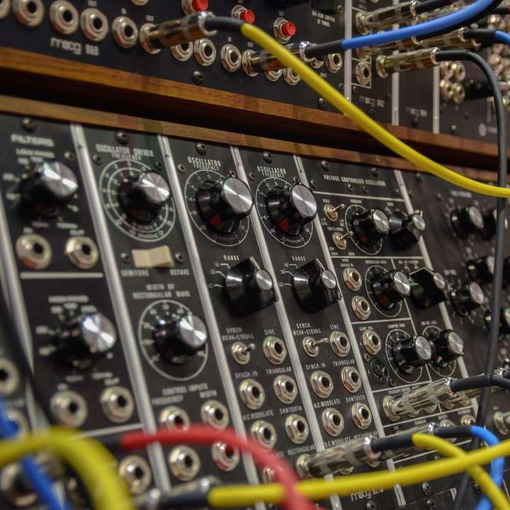 black and brown audio mixer sliding puzzle online