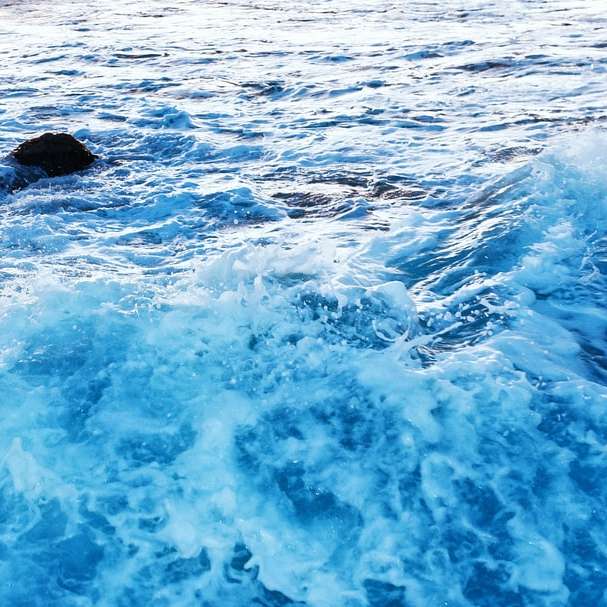 Olas del océano rompiendo en la orilla durante el día rompecabezas en línea
