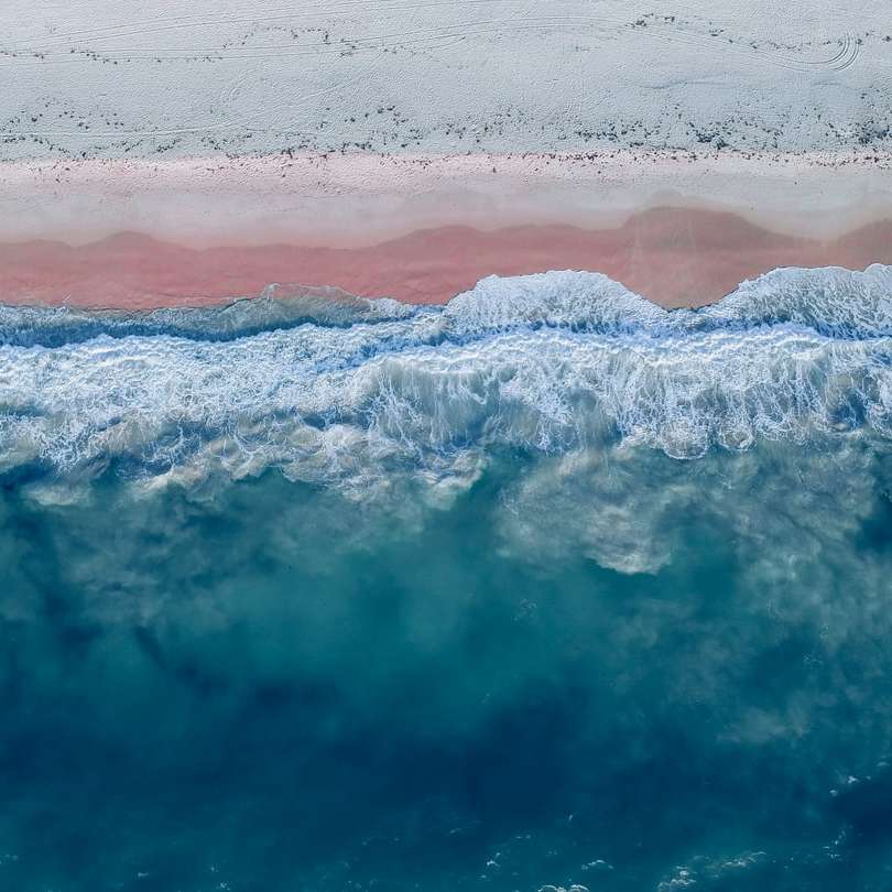óceán hullámai összeomlanak a parton nappal online puzzle