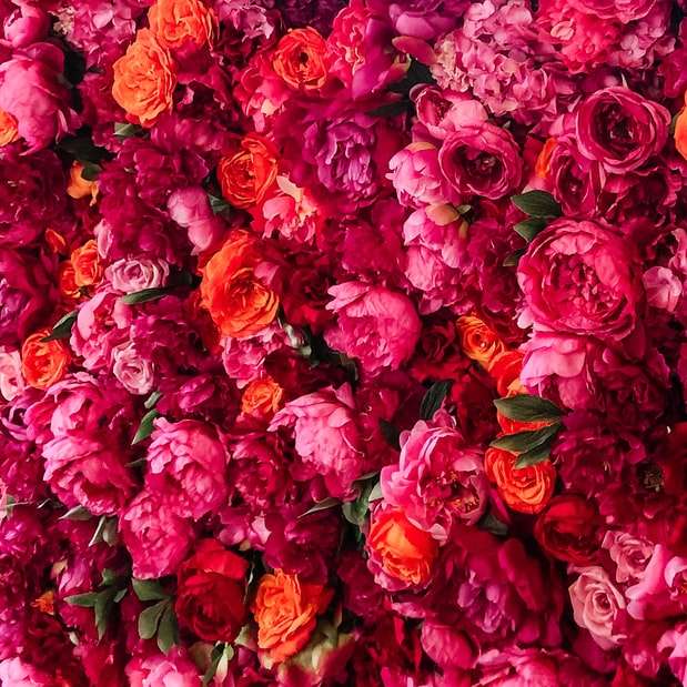 kytice růžových a červených růží posuvné puzzle online