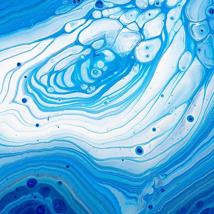 blå och vit abstrakt målning glidande pussel online