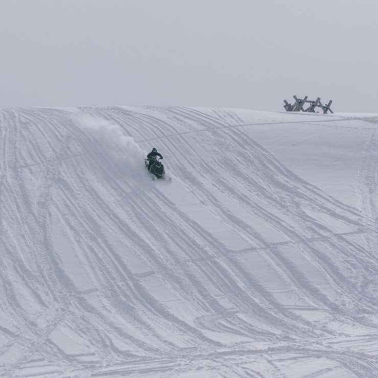 Coche negro en el campo cubierto de nieve durante el día rompecabezas en línea