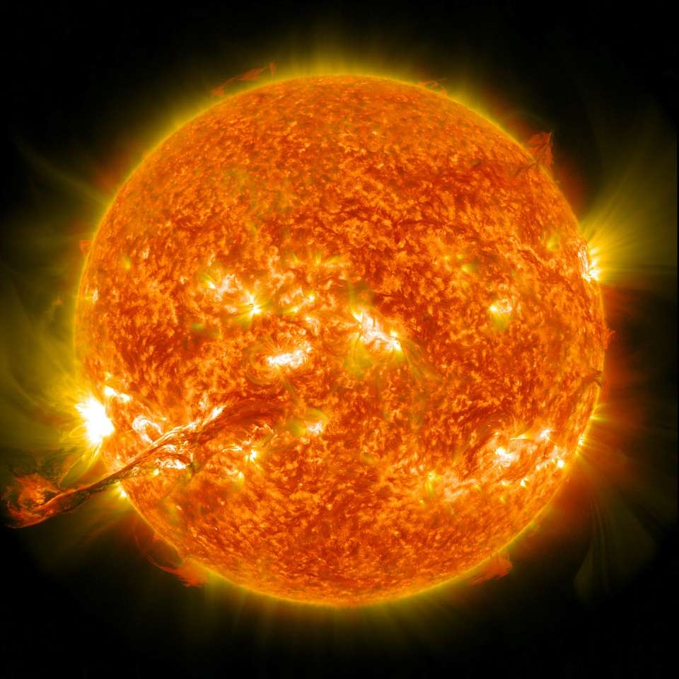 The sun with a corona mass ejection online puzzle