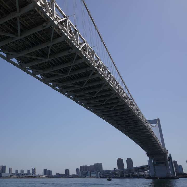 graue Brücke über Gewässer während des Tages Schiebepuzzle online
