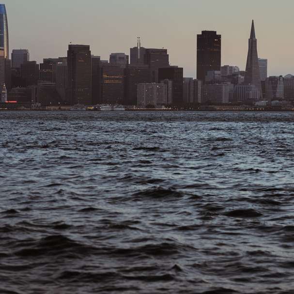Panorama města přes tělo vody během dne online puzzle