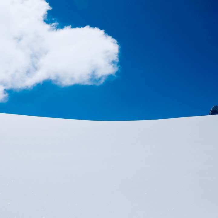 Persona en chaqueta negra en suelo cubierto de nieve. rompecabezas en línea
