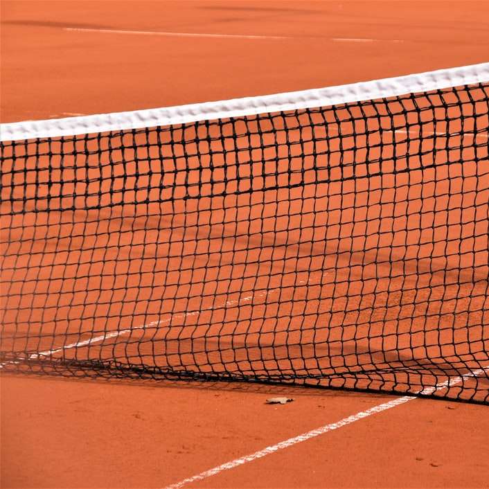 brunt och vitt tennisnät glidande pussel online