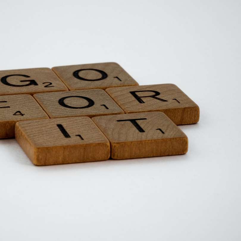 Brown Wooden ti amo Stampa puzzle online