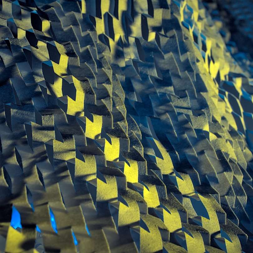 Blauw en geel vierkant patroon online puzzel