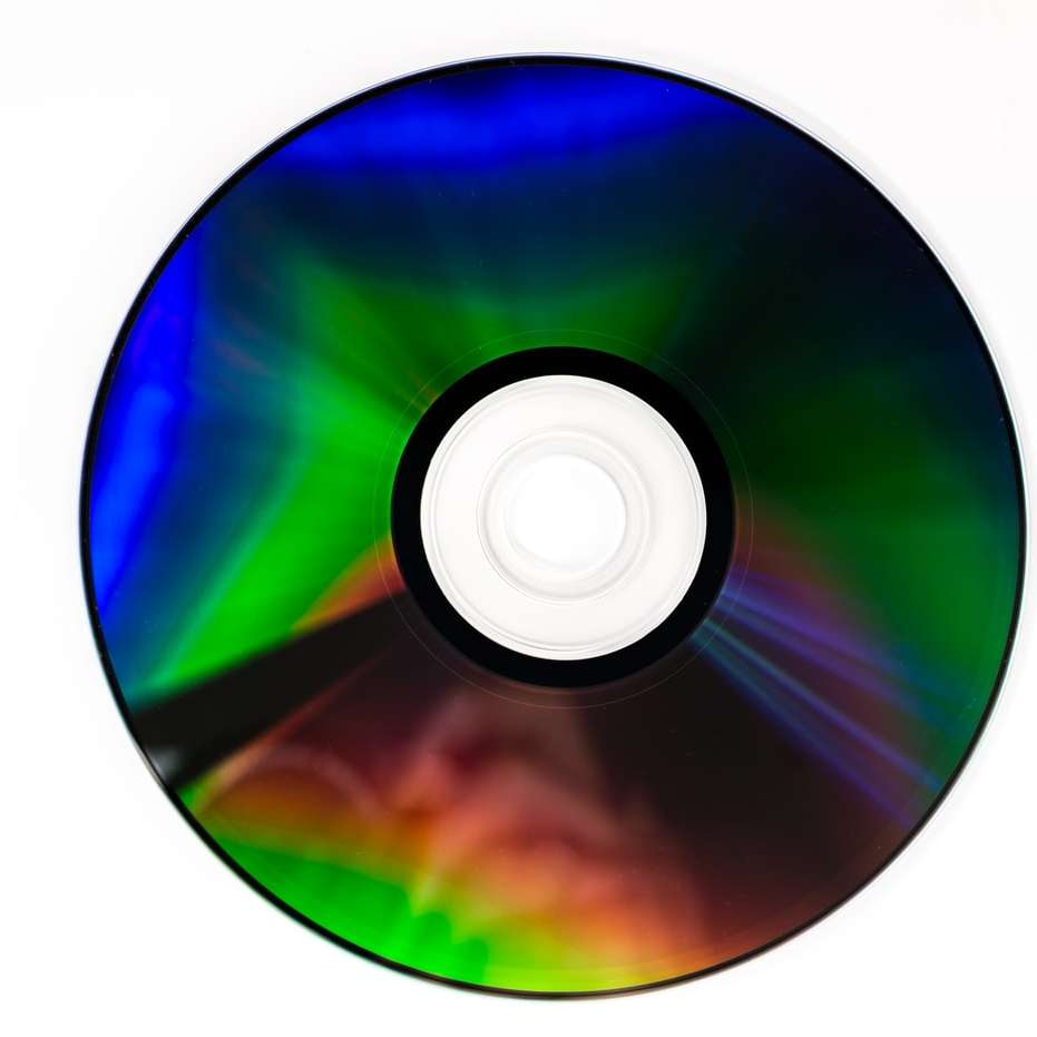 Groene blauwe en zwarte compact disc schuifpuzzel online