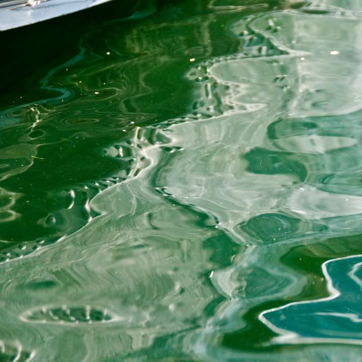 зеленая вода с белой линией онлайн-пазл