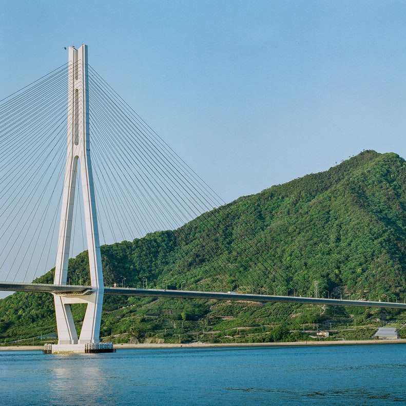 λευκή γέφυρα πάνω από τον ποταμό συρόμενο παζλ online