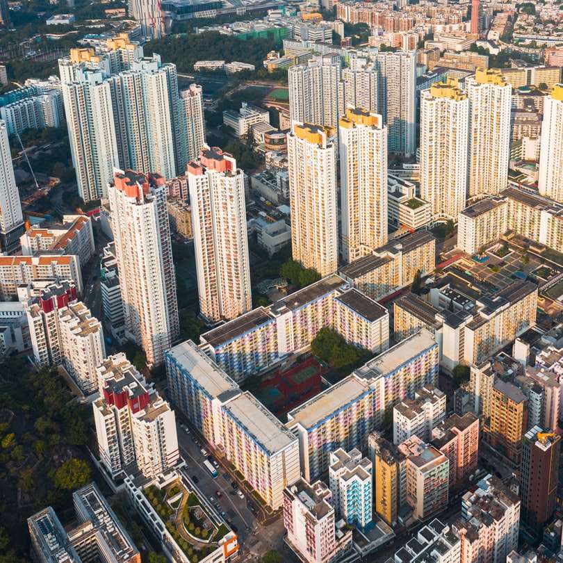 vedere aeriană a clădirilor orașului în timpul zilei puzzle online