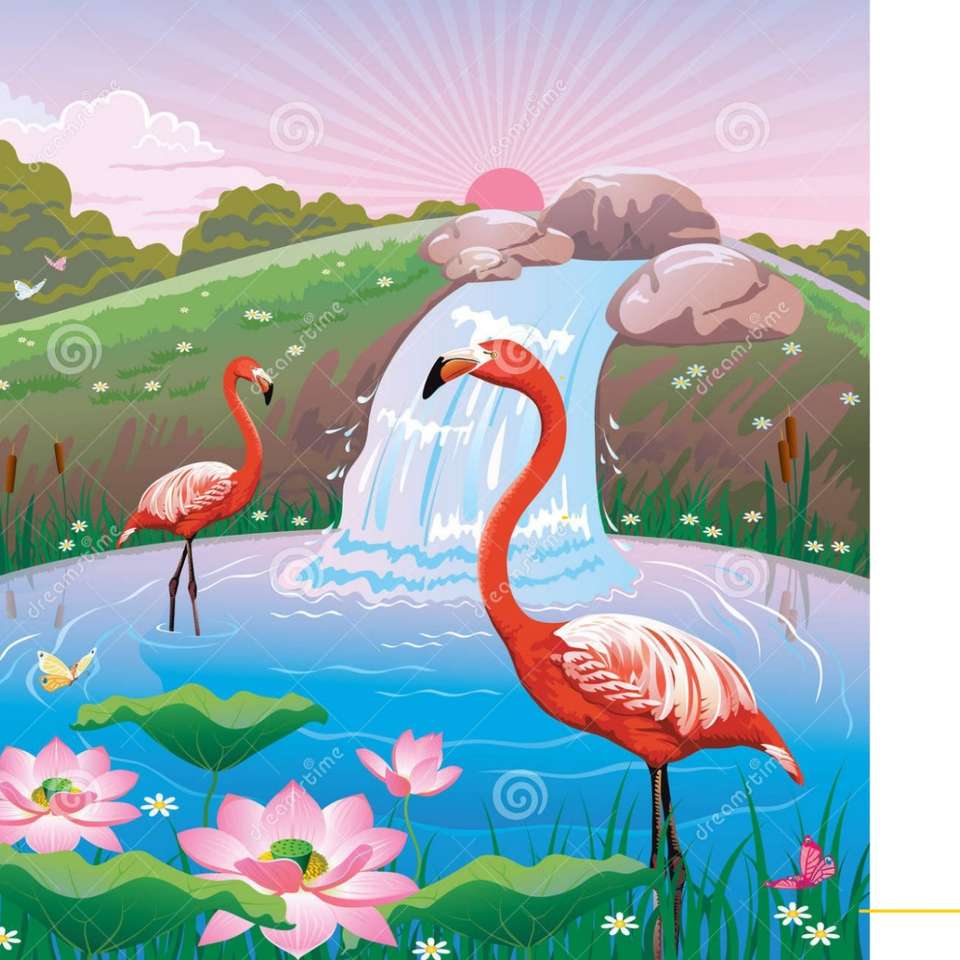 Flamingos puzzle online