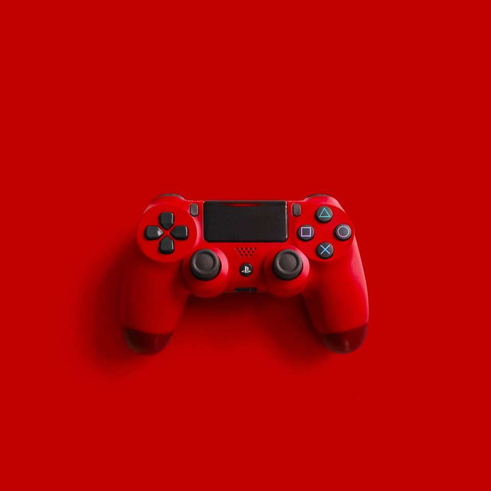 czerwony kontroler gier Sony ps 4 puzzle przesuwne online