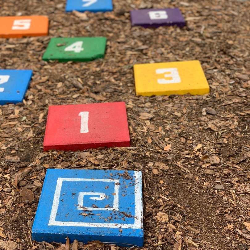 colorful number blocks on ground sliding puzzle online
