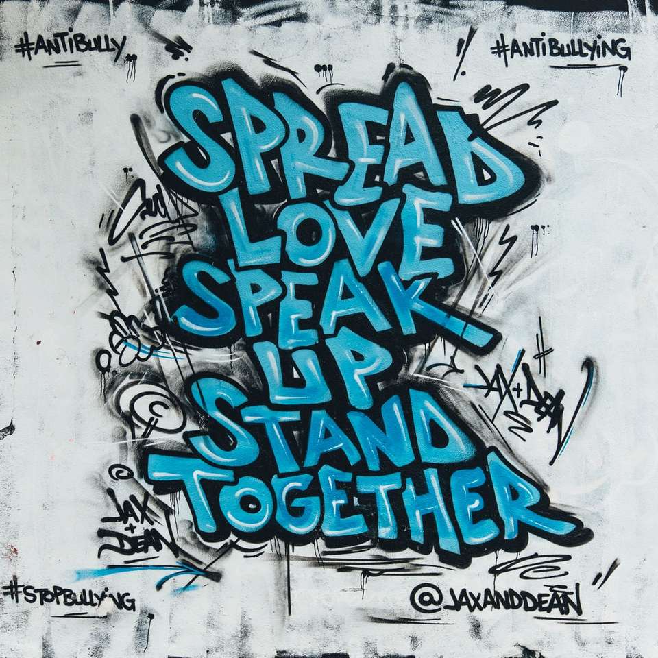 Sprid kärlek Speak Up Stand Together text Pussel online
