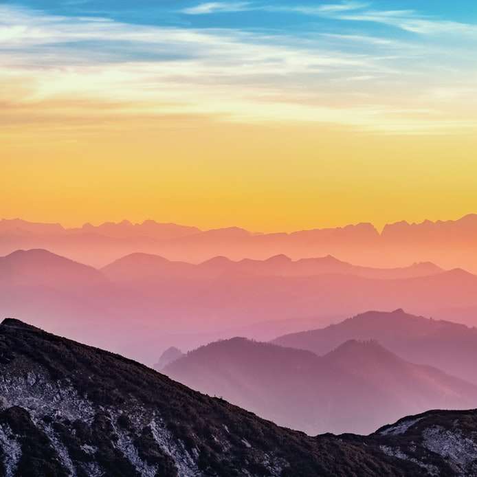 landskapsfotografering av berg glidande pussel online