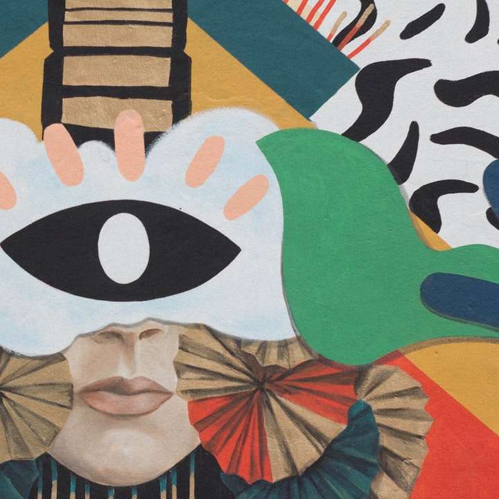 veelkleurige cyclops schilderij online puzzel