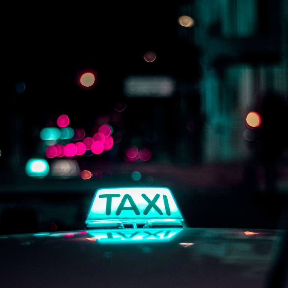 belysning vit Taxiskylt glidande pussel online