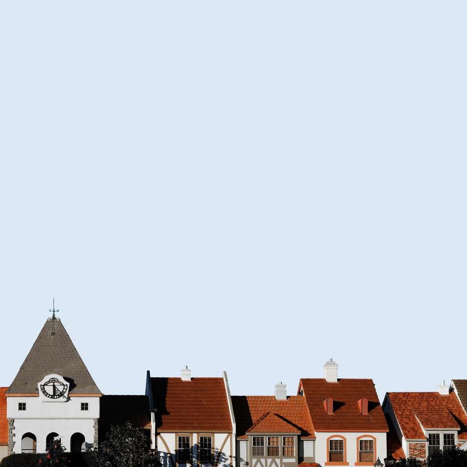 barna-fehér kis falu online puzzle
