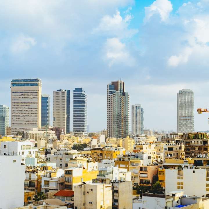 въздушна снимка на високи сгради онлайн пъзел