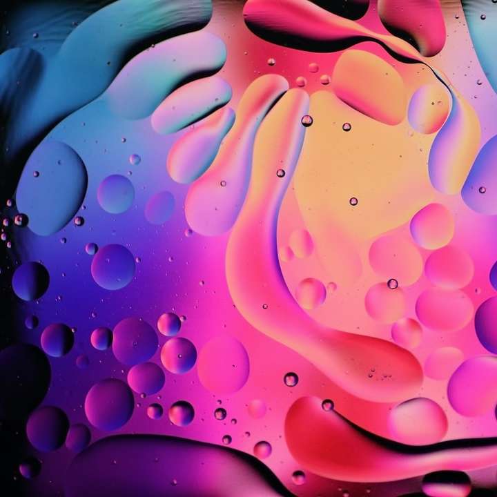 pintura abstrata roxa e azul puzzle online