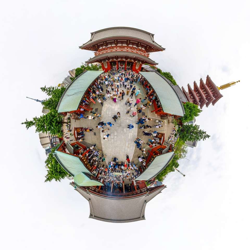 360-Grad-Fotografie des Tempels Online-Puzzle