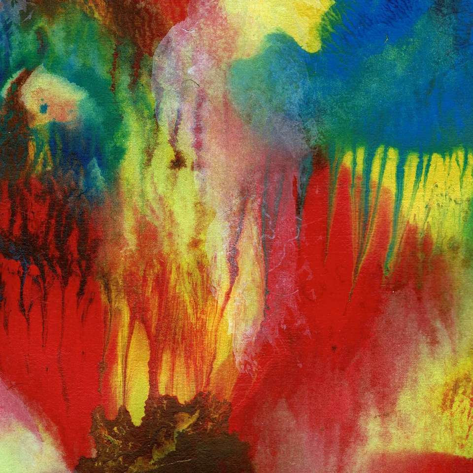 mångfärgad abstrakt målning glidande pussel online