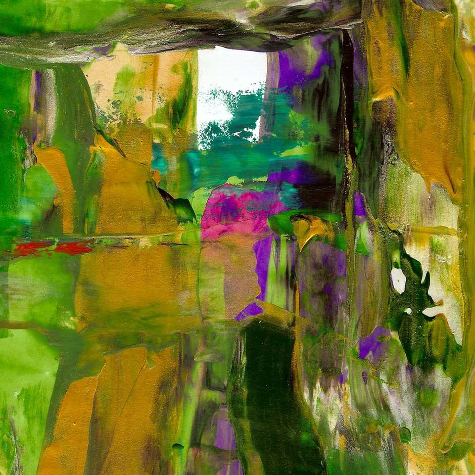 peinture abstraite multicolore puzzle en ligne