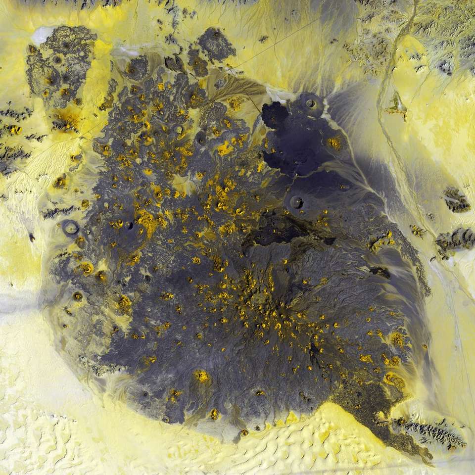 gul och grå abstrakt illustration glidande pussel online