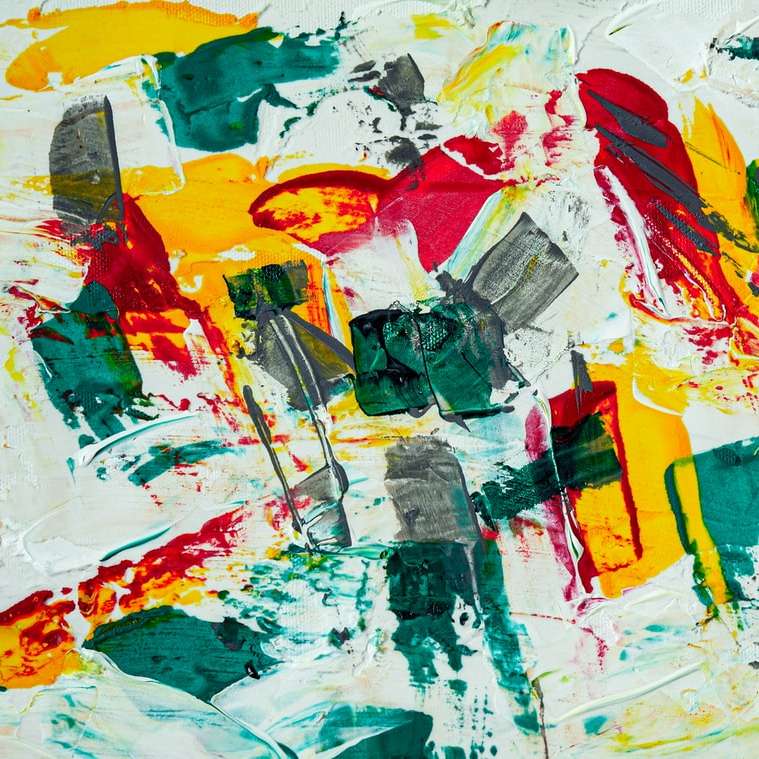 peinture abstraite multicolore puzzle en ligne