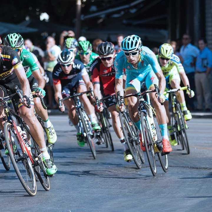 group of men on cycling race online puzzle