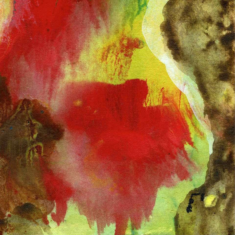 pittura a olio astratta rossa e multicolore puzzle online