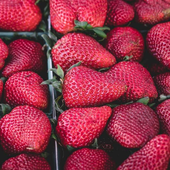 röda jordgubbsfrukter Pussel online