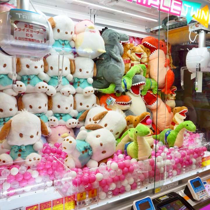плюшеві іграшки білого та рожевого ведмедя розсувний пазл онлайн