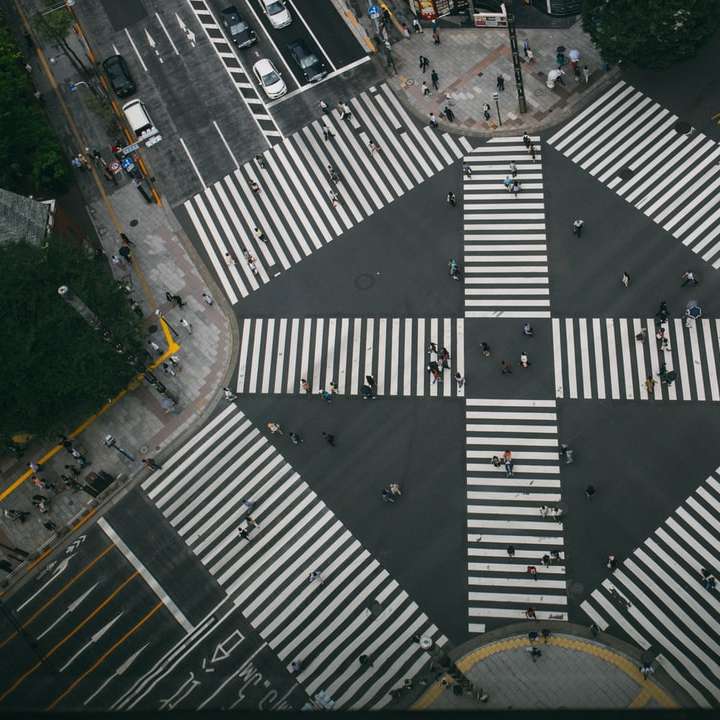 vista aérea do cruzamento da rua puzzle online
