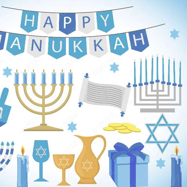 felice Hanukkah puzzle scorrevole online