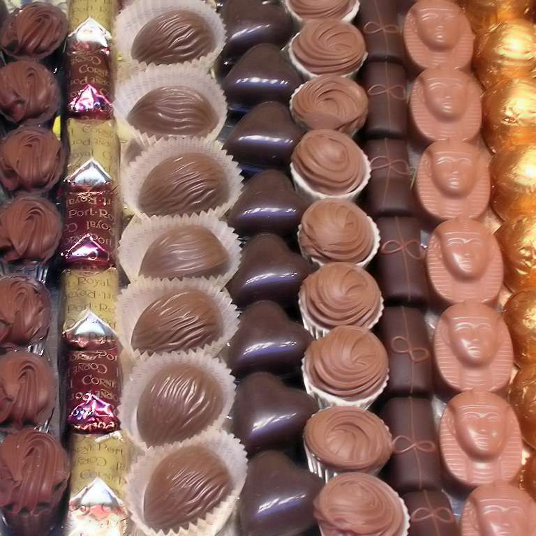 Chokladask Pussel online