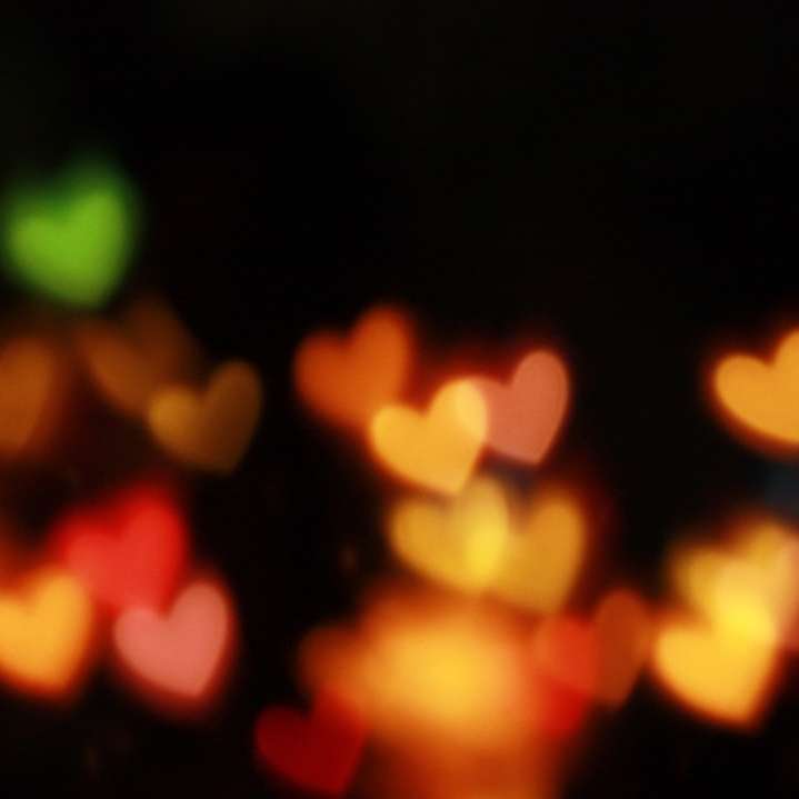 hearts bokeh photography online puzzle