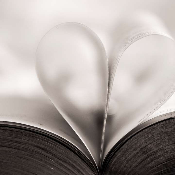 hjärta form bok sida närbild fotografering glidande pussel online