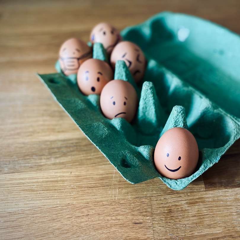 bruine eieren op groen dienblad schuifpuzzel online