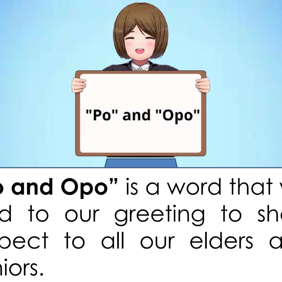 to say “po” (sir) and “opo” (yes) when speaking wi online puzzle