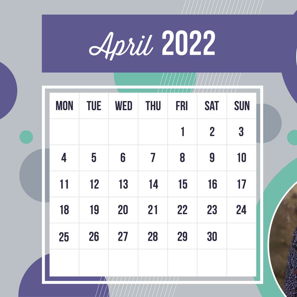 Happily Hooked April 2022 Calendar sliding puzzle online