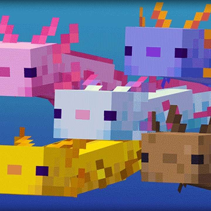 Minecraft Axolotls Pussel online