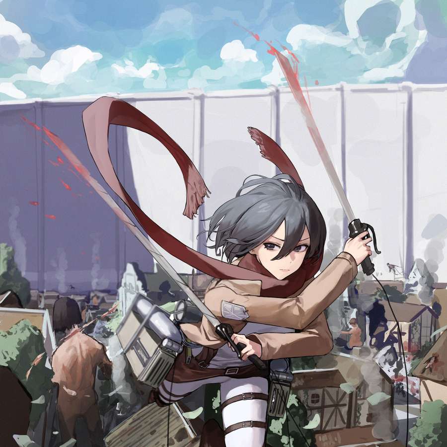 Mikasa-AOT puzzle deslizante online