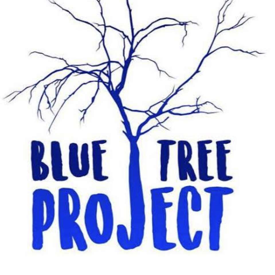 Blå träd projekt Pussel online