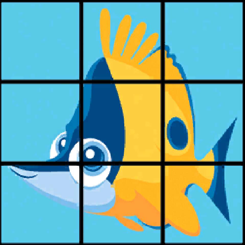 Hitta Nemo! Flik. glidande pussel online