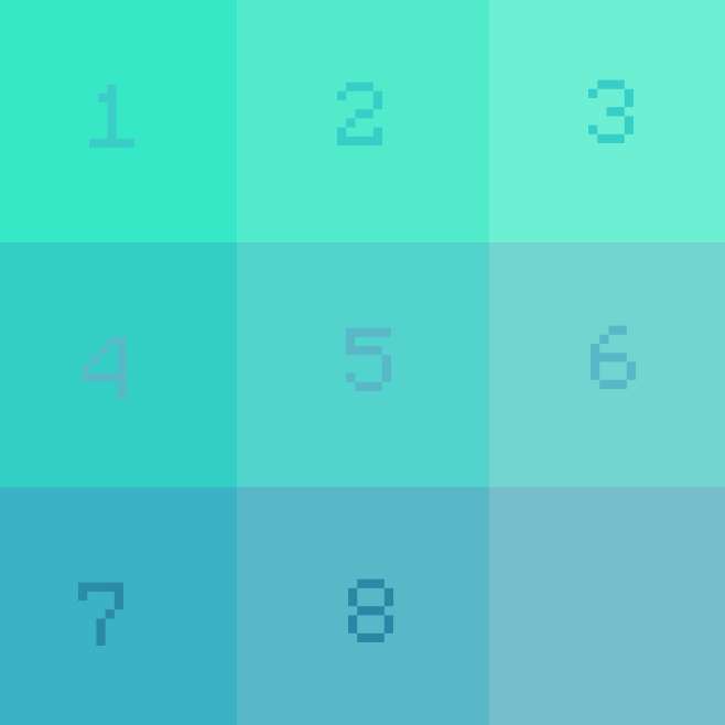 shades of blue sliding puzzle online